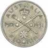1 флорин 1951 года Австралия «50 лет Федерации»