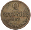 2 пфеннига 1858 года Ганновер