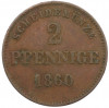 2 пфеннига 1860 года Саксен-Мейнинген