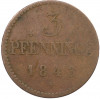 3 пфеннига 1843 года Мекленбург-Шверин