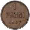 1 пенни 1907 года Русская Финляндия