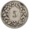 5 раппенов 1893 года Швейцария