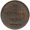 5 чентезимо 1936 года Сан-Марино