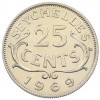 25 центов 1969 года Британские Сейшелы
