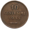 10 чентезимо 1935 года Сан-Марино