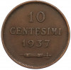 10 чентезимо 1937 года Сан-Марино