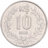 10 новых песо 1989 года Уругвай