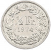 1/2 франка 1974 года Швейцария
