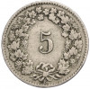 5 раппенов 1881 года Швейцария
