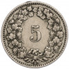 5 раппенов 1897 года Швейцария