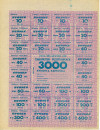 Карточка на 3000 купонов 1993 года Узбекистан