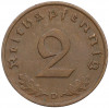 2 рейхспфеннига 1937 года D Германия