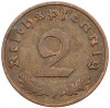 2 рейхспфеннига 1938 года F Германия