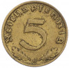 5 рейхспфеннигов 1939 года J Германия