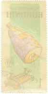Почтовая марка 1 франк 1965 года Бурунди «Спутники»