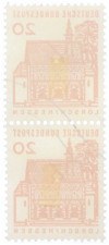 Сцепка из 2 марок 20 пфеннигов 1965 года Западная Германия (ФРГ) «Ворота Лоршского монастыря в Гессене»