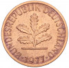 1 пфенниг 1977 года D Западная Германия (ФРГ)