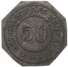 50 пфеннигов 1917-1921 года Германия — профсоюз Нейрата (Нотгельд)