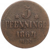 3 пфеннига 1864 года Росток