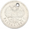 1 рубль 1896 года (АГ) Отверстие