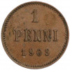 1 пенни 1909 года Русская Финляндия