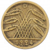 5 рейхспфеннигов 1924 года D Германия