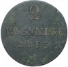 2 пфеннига 1835 года Ганновер