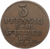 3 пфеннига 1805 года Рейсс-Грейц