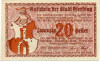 20 геллеров 1919 года Австрия — Эфердинг (Нотгельд)