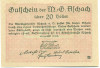 20 геллеров 1920 года Австрия — Ашах-ан-дер-Донау (Нотгельд)