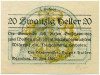 20 геллеров 1920 года Австрия — Ваксенберг (Нотгельд)