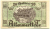 20 геллеров 1920 года Австрия — Коммуна Альтенмаркт (Нотгельд)