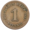 1 пфенниг 1891 года A Германия