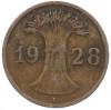 1 рейхспфенниг 1928 года F Германия