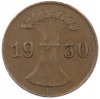 1 рейхспфенниг 1930 года D Германия