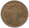 1 рейхспфенниг 1931 года F Германия