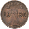 1 рейхспфенниг 1936 года D Германия