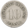 10 пфеннигов 1876 года F Германия