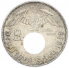 2 рейхсмарки 1938 года F Германия