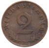 2 рейхспфеннига 1937 года D Германия