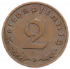 2 рейхспфеннига 1939 года F Германия