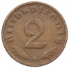 2 рейхспфеннига 1939 года G Германия