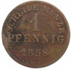 1 пфенниг 1858 года Гессен-Дармштадт