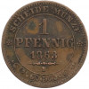 1 пфенниг 1863 года Саксония