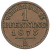 1 пфенниг 1873 года B Пруссия