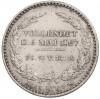 1/6 талера 1827 года Саксония «Смерть Короля Фридриха Августа I»