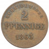 2 пфеннига 1863 года Саксен-Мейнинген