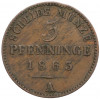 3 пфеннига 1863 года A Пруссия