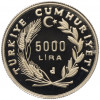 5000 лир 1992 года Турция «500 лет мира и гармонии — турецкие евреи»