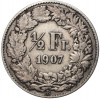 1/2 франка 1907 года Швейцария